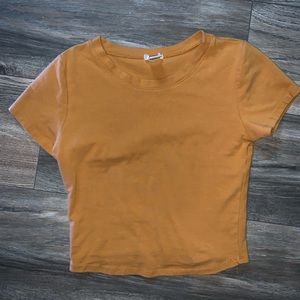 Orange crop top